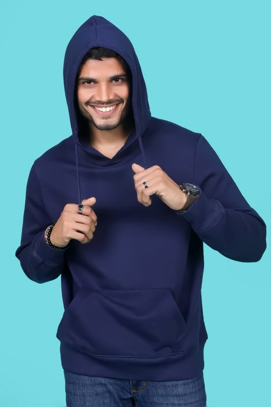 Men's Navy Hooded Jacket