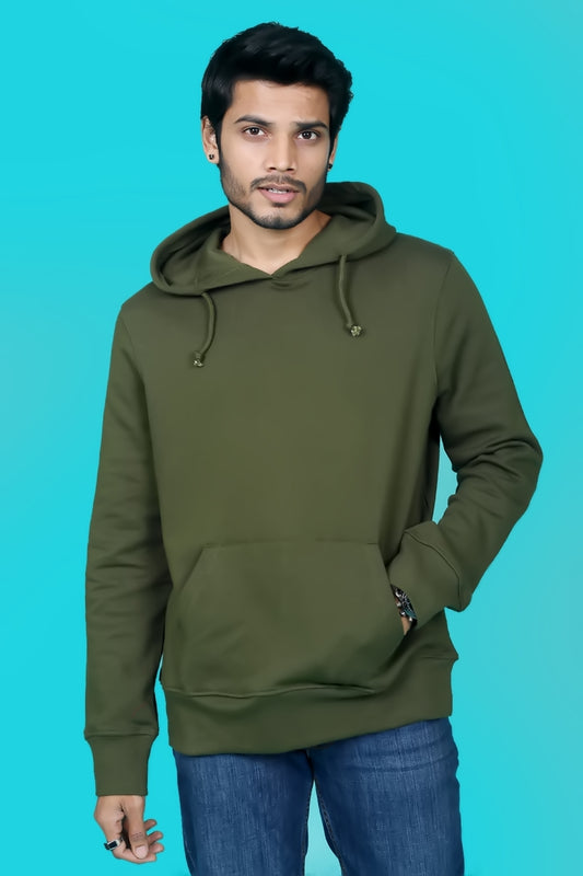 Men's Military Green Hooded Jacket