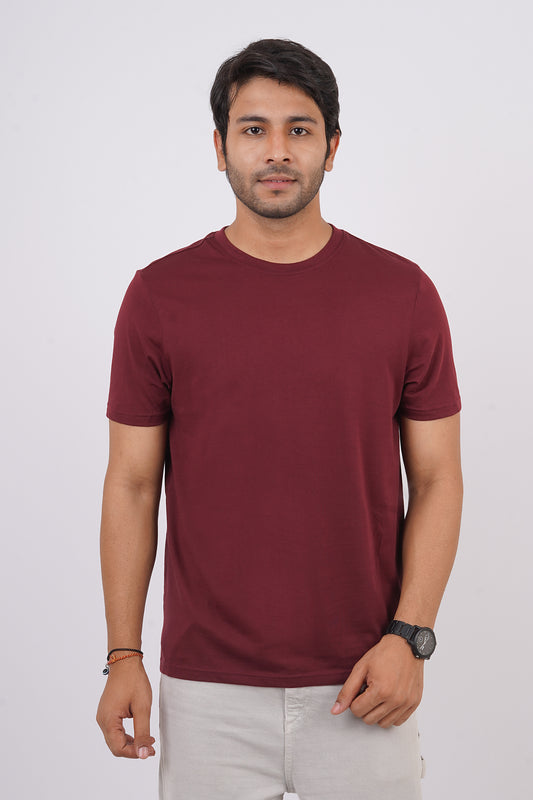 Men's Zinfandel Pima Cotton Single Jersey Round Neck T-shirt