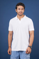 Men's White Core Pique Polo T-shirt