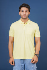 Pack of 3 Solid Polo(Mint, Lt. green, Lt. Yellow)T- shirts with pocket