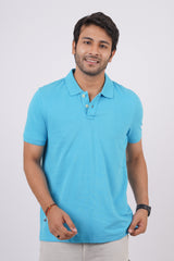 Pack of 3 Solid Polos (MD. Blue, Sky Blue, Lt. Blue )T-shirt