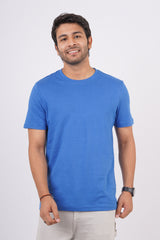 Pack of 3 Solid (Willow, Royal Blue, Light Blue) Crew Neck T Shirts