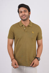 Pack of 3 Core Polo T-Shirts  (Olive green, Blue, Water blue) With Embroidered Logo