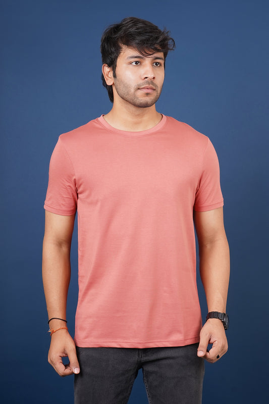 Men's cayon rose pima cotton single jersey round neck t-shirt