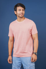 Men's Rose Tan Pima Cotton Single Jersey Round Neck T-shirt