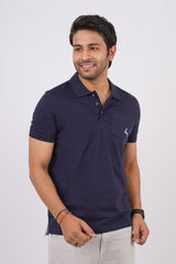 Men's india ink single jersey polo t-shirt with pocket