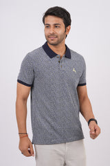 Men's all over print pique polo t-shirt