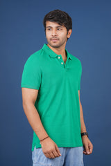 Men's Green Core Pique Polo T-shirt