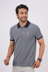 Men's all over print pique polo t-shirt