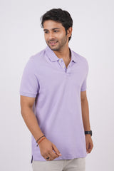 Men's Lavender Core Pique Polo T-shirt