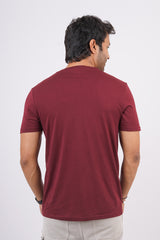 Men's Zinfandel Pima Cotton Single Jersey Round Neck T-shirt with Logo