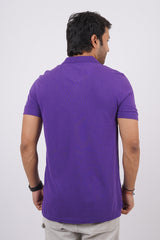 Men's Purple Core Pique Polo T-Shirt