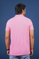 Men's Pink Core Pique Polo T-shirt