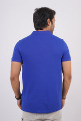 Men's Blue Core Pique Polo T-shirt