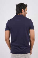 Men's india ink single jersey polo t-shirt with pocket