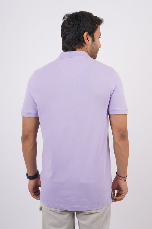 Men's Lavender Core Pique Polo T-shirt