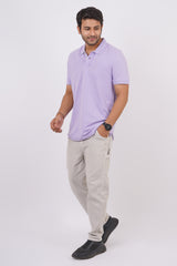 Men's Lavender Core Pique Polo T-shirt