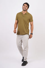 Pack of 3 Solid Polos( Olive Green, Blue, Water Blue ) with pocket T- shirt