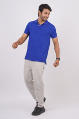 Men's Blue Core Pique Polo T-shirt