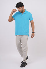 Men's Mid Night Blue Core Pique Polo T-shirt