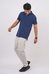 Men's Navy Core Pique Polo T-shirt