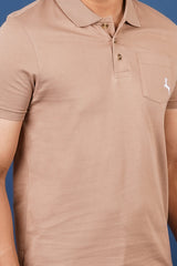 Men's Olive Steen single jersey polo t-shirt with pocket