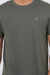 Men's thyme single jersey round neck t-shirt with logo