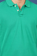 Men's Green Core Pique Polo T-shirt