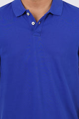 Men's Blue Core Pique Polo T-shirt