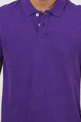 Men's Purple Core Pique Polo T-Shirt