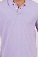 Men's Lavender Core Pique Polo T-shirt