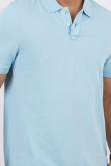 Men's Light Blue Core Pique Polo T-shirt