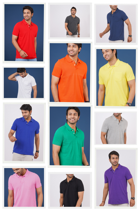 Pack of 12 Core Pique Polo T-shirt with Pocket