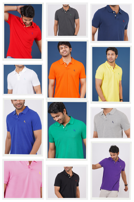 Pack of 12 core pique polo t-shirt with embroidered logo