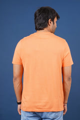 Men's Autumn Sunset Single Jersey Round Neck T-shirt with Logo