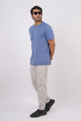 Men's infinity single jersey round neck t-shirt with logo