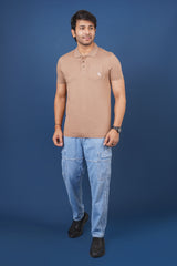 Men's Olive Steen single jersey polo t-shirt with pocket