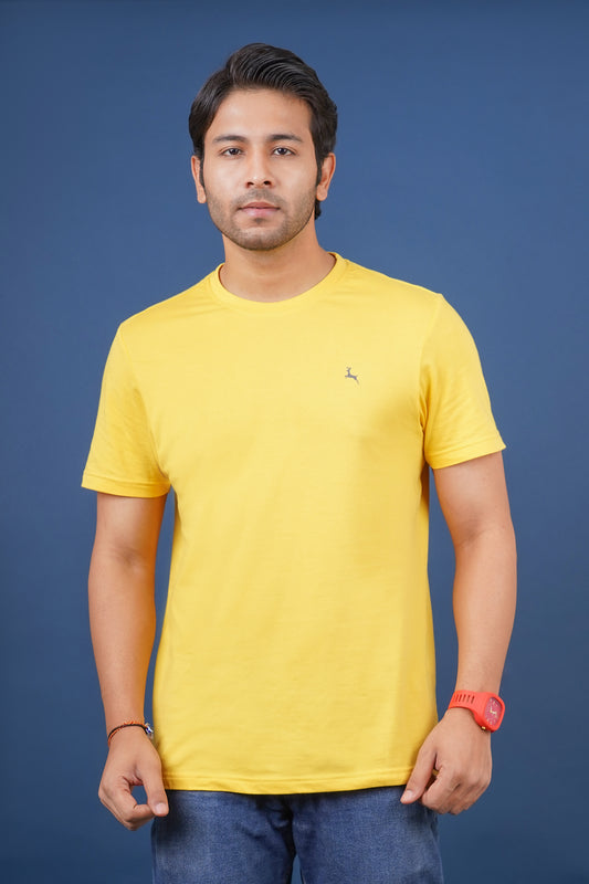 Men's mimosa single jersey round neck t-shirt with logo