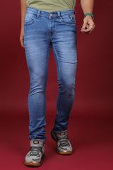 Men's Light Blue Denim Slim Fit QLC-5258 Jean