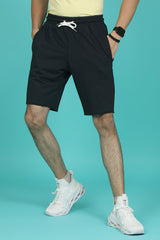 Men's Black Raw Edge Shorts