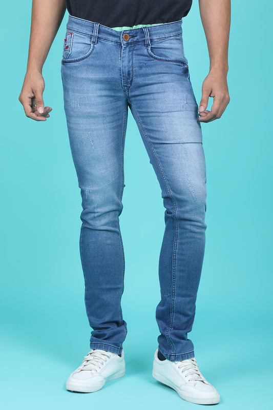 Men's Blue Denim Slim Fit QLC-5246 Jean