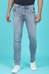 Men's Light Grey Denim Slim Fit RANGER-6012-2 Jean