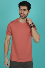 Men's Cayon Rose Pima Cotton Single Jersey Round Neck T-shirt with Logo