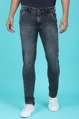 Men's Dark Grey Denim Slim Fit RANGER-6028-1 Jean