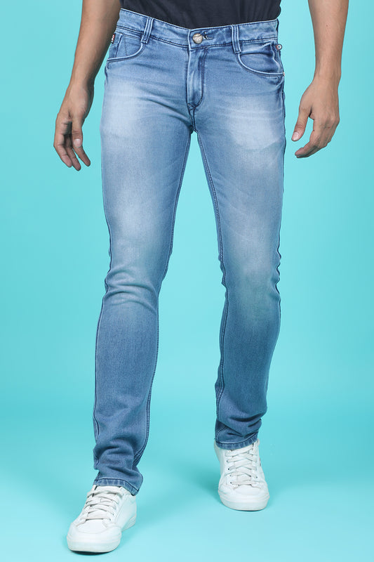 Men's Light Blue Denim Slim Fit SQLC-5382-2 Jean