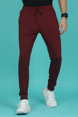 Men's Tawny Port Solid Joggers