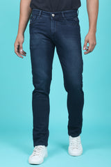 Men's Dark Blue Denim Slim Fit Trend-6505-1 Jeans