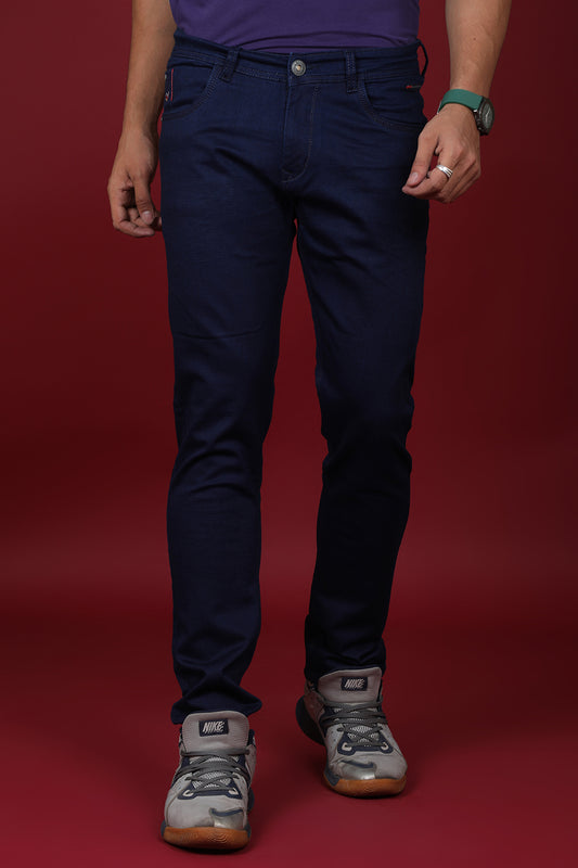 Men's Navy Blue Denim Slim Fit MARS-8003-1 Jean