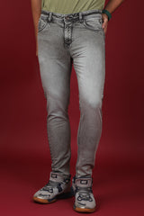 Men's Dark Grey Denim Slim Fit Crux-5036 Jeans